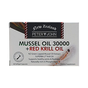 Peter & John Green Lipped Mussel 30000 + Red Krill Oil 60Caps - NaturalNZ