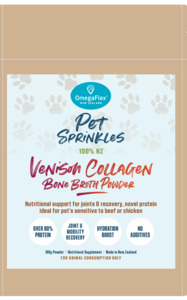 Products: Pet Sprinkles – Venison Collagen Bone Broth Powder