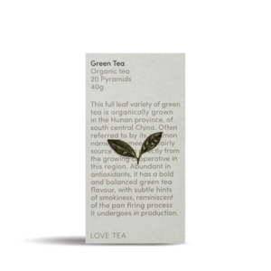 Love Tea: Green Tea -  Pyramid Bags x20