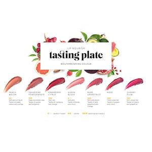 Plant Based Protein Powder: Lip Nourish Tasting Plate - Mouthwatering Colour | 7 Shades