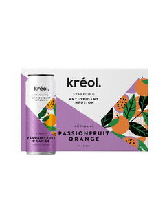 CLEARANCE Kreol Antioxidant Infusion Passionfruit Orange 12x330ml