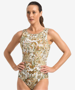 Products: Poolproof Dreamer High Neck OP Khaki - Naturalwear NZ