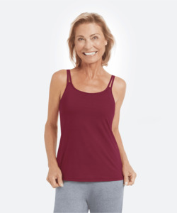 Products: Amoena Valletta Top Burgundy Love - Naturalwear NZ