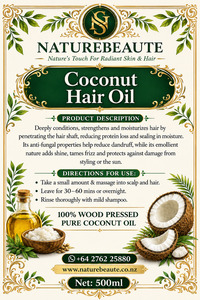 Cold pressed Extra Virgin 100% Coconut oil (500ml)