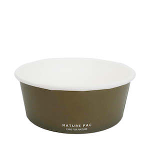 bowl 2: 32oz (1000ml) Paper Bowl - Olive, Kraft