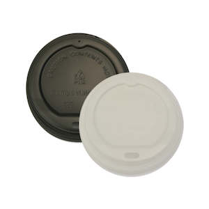 Hot Cups: 80mm PLA Lid - Black & White (6ozC/8oz/12ozC)