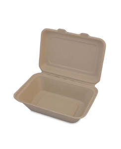 Food Containers: 600ml Sugarcane Clamshell
