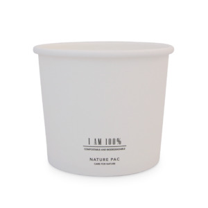 Bowls And Lids: 24oz (750ml) Paper Bowl - White