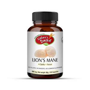 Herbal Capsules: Lion’s Mane Capsules 120 – High-Strength Nootropic for Focus, Memory & Mood | Nature’s Basket NZ