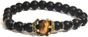 New Arrivals: Tiger Eye Crown Magnetic Hematite Bracelet