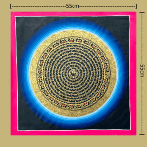 Tibetan Handmade Thangka Mantra Mandala Painting Spiritual Blessing