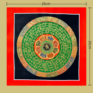 Tibetan Handmade Thangka Mantra Mandala Painting Spiritual Blessing
