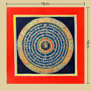 Tibetan Handmade Thangka Mantra Mandala Painting Spiritual Blessing
