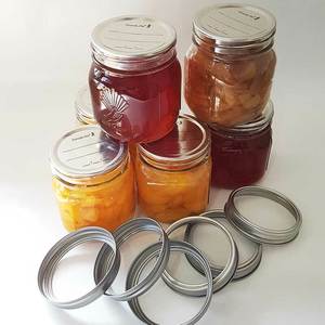 Preserving Canning Fermenting: Metal dome and band, pack of 6 or 12 for wide-mouth jars