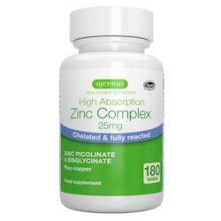 Vitamins: High Absorption Zinc Complex | 6 Month Supply