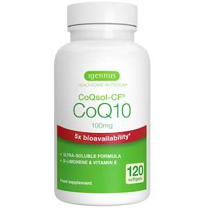 Antioxidants: CoQ10 100mg - High Absorption CoQsol-CF with Vitamin E & D-Limonene 4 MONTH SUPPLY