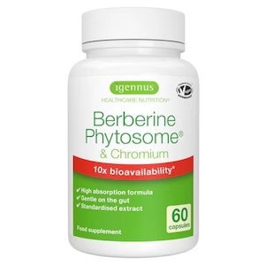 Minerals: Berberine Phytosome & Chromium Picolinate, Blood Glucose Control Supplement, Vegan, 2 MONTH SUPPLY