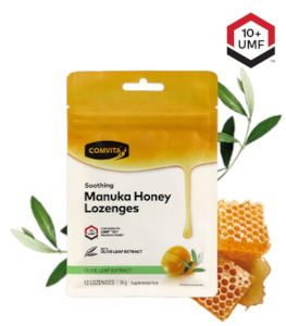 Comvita Manuka Honey Lozenge Olive Leaf 12s