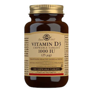 Solgar: Solgar Vitamin D3 1000iu Chewables 100