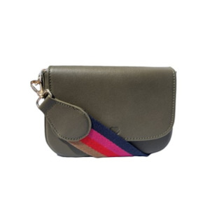 Accessories: Crossbody Saddle Bag Khaki Green