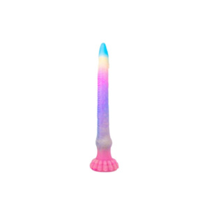17.5" Glow In The Dark Mix Color Silicone Monster Dildo