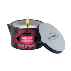 Lubricants Stimulants: Ignite Massage Candle - Strawberry Dreams