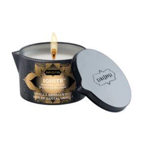 Lubricants Stimulants: Ignite Massage Candle - Vanilla Sandalwood