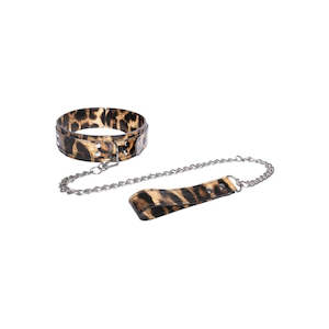 Kink: Leopard PU Collar and Leash