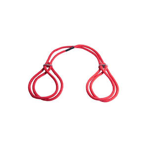 Kink: Cotton Cuffs with Adjustable Knots Red