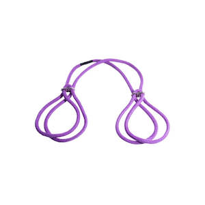 Cotton Cuffs with Adjustable Knots Purple