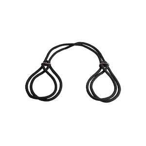 Cotton Cuffs with Adjustable Knots Black