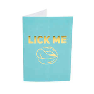 Naughty Notes Greeting Card - Lick Me
