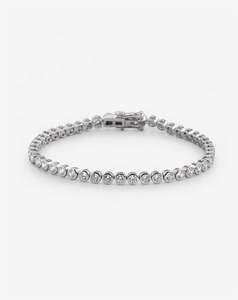 Bangles Bracelets: Classic Bezel-Set Diamond Tennis Bracelet - 2.9mm
