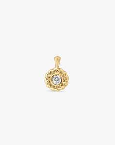Necklaces: Diamond Darling Knots Pendant in Yellow Gold