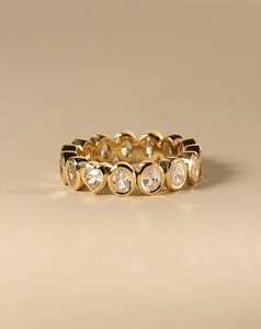 Young at Heart Full Eternity Bezel Set Oval Diamond Band