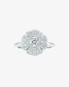 Rings: Romeo Flower Grand Pavé Ring White Gold
