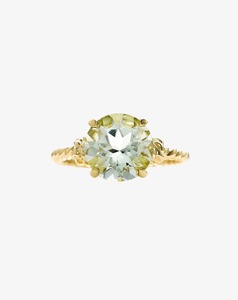 Rings: Mint Quartz Knots Ring Yellow Gold
