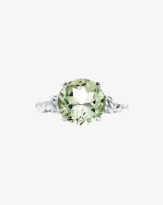 Mint Quartz Knots Ring White Gold