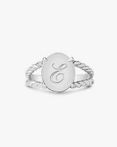 Rings: Knots Signet Ring White Gold