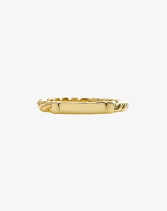 Knots Engraving Band Yellow Gold