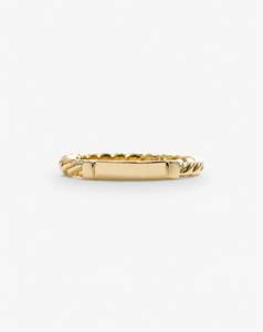 Rings: Knots Engraving Band Yellow Gold