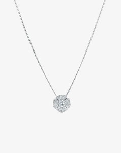 Romeo Flower: Romeo Flower Grand Pavé Necklace White Gold