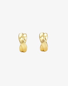 Lovers Knot: Lovers Knot Petit Huggies Yellow Gold