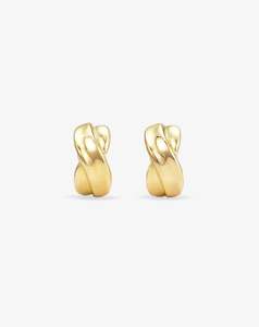 Lovers Knot: Lovers Knot Grand Huggies Yellow Gold