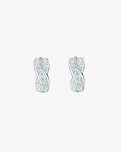 Lovers Knot: Lovers Knot Diamond Huggies