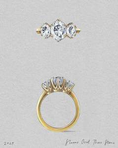 Sloane Collection: Sloane Oval Three Stone