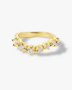 Curved Wedding Bands: Graduated Boussole Band