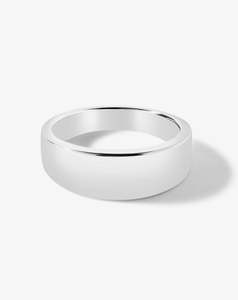 Mens Wedding Bands: Classic Tapered Flat Band