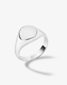 Mens Wedding Bands: Classic Round Signet Ring