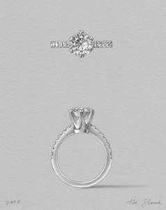 Diamond Engagement Bands: The Sloane Setting Scallop Band